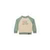 Beige sweater met groen skate - Skating beige 